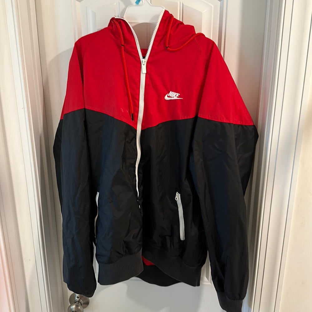 Red nike windbreaker